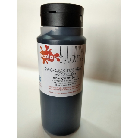 SCHOOL ACRYLIC - CARBON BLACK - 500ML