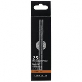 BOX OF 12 LARGE SENNELIER CHARCOALS: 5-6MM - 3/16''