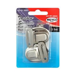 BAG BUCKLE 35 X 30MM SET 2 - SILVER