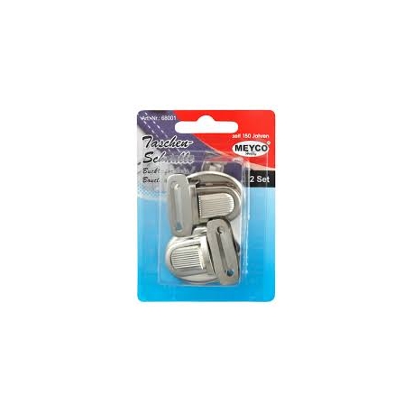 BAG BUCKLE 35 X 30MM SET 2 - SILVER