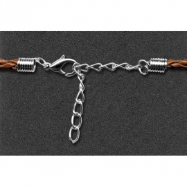 KARABINA WITH CHAIN 2,0MM - 2 SETS - SILVER