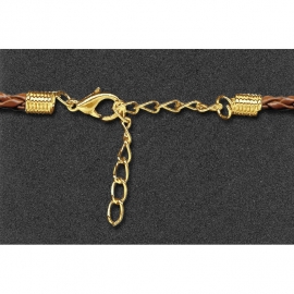 CARABINA WITH CHAIN 2,0MM - 2SETS - GOLD