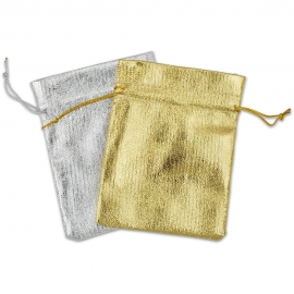 METALLIC BAGS 8 X 10CM SILVER