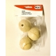 WOODEN BALLS 45MM NATURAL - 3 PIECES