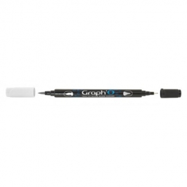NEUTRAL GREY LIGHT GRAPH`O TWIN TIP WATER BASED MARKER