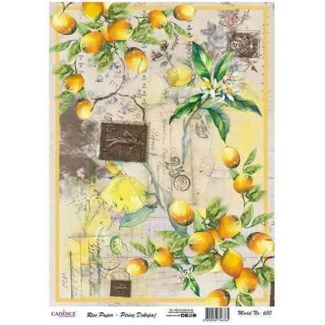 LEMONS & STAMPS RICE PAPER