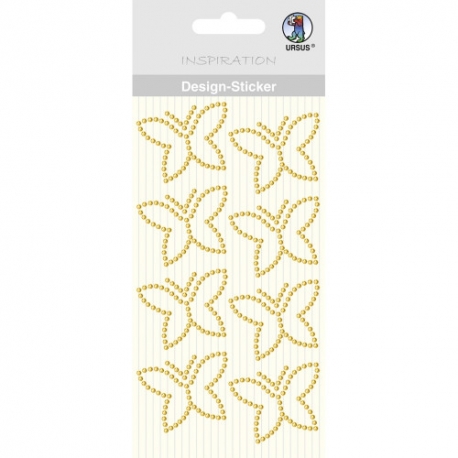 GOLD BUTTERFLIES DESIGN STICKER MOTIV 02