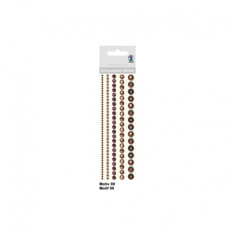 COPPER RHINESTONE STICKER BORDER "FANCY"