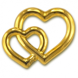 GOLD DECORATION HEARTS - 15PCS