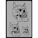 AIRBRUSH STENCIL TEMPLATE - SKULL SET