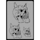 AIRBRUSH STENCIL TEMPLATE - SKULL SET