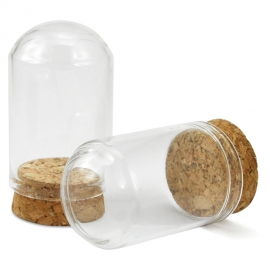 GLASS BELL WITH CORK 60 X 37MM