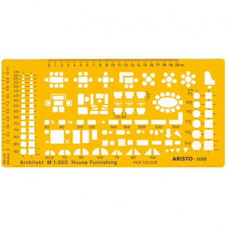 ARISTO ARCHITECT FURNITURE TEMPLATE 1:200 SCALE