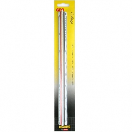 ARISTO COLLEGE TRIANGULAR REDUCTION SCALE RULER 1:500,1:1000,1250,1500,2000,2500.