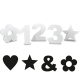 MEYCO WHITE MDF SIGN "HEART" 10CM HIGH X 1.8CM
