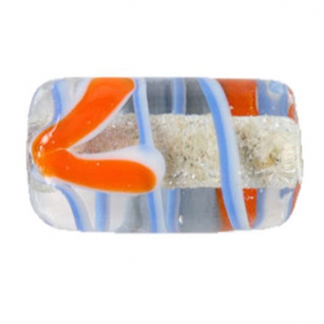 GLASS LAMP BEAD 15MM - ORANGE