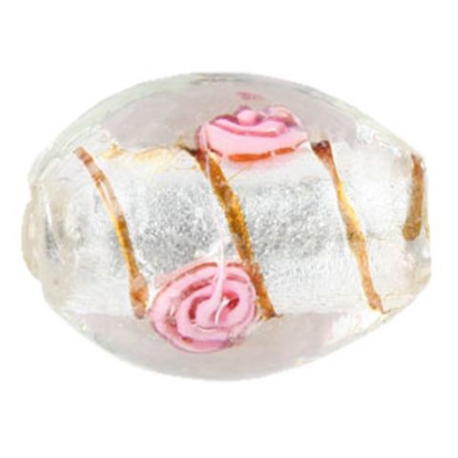 GLASS LAMP BARREL 13MM - SIL/GLD