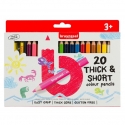 BRUYNZEEL THICK & SHORT COLOUR PENCILS X 20