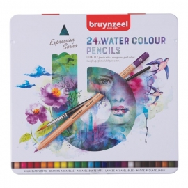 BRUYNZEEL EXPRESSION SERIES WATER COLOUR PENCILS X 24