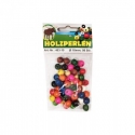 WOODEN BEADS ASSORTED - 10MM - 56PCS