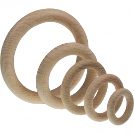 WOODEN RING 72 X 12MM - NATURAL