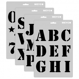 LARGE LETTER STENCIL SET/4