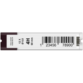 KOH-I-NOOR FINE GRAPHITE LEADS 0.5-60 4H