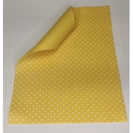 1MM SPOTTED FELT 30 X 40CM - YELLOW/WHITE 