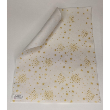 1MM SPOTTED FELT 30 X 40CM - ORANGE/WHITE 