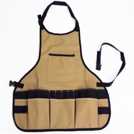 BROWN APRON WITH POCKETS