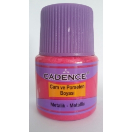 CADENCE GLASS AND CERAMIC METALLIC PAINT 45ML - DARK PINK