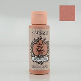 CADENCE STYLE MATT FABRIC PAINT 59ML - LIGHT CORAL