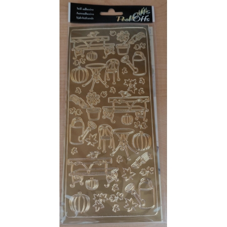 GARDEN ACCESSORIES GOLD - PEEL OFFS