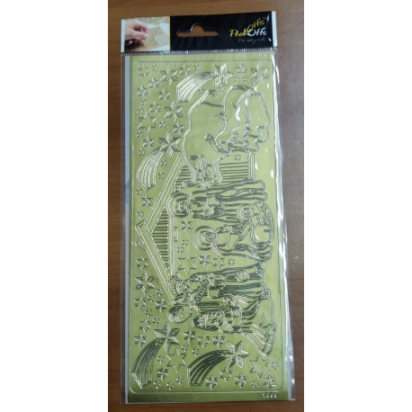 CHRISTMAS STABLE GOLD-PEEL OFFS