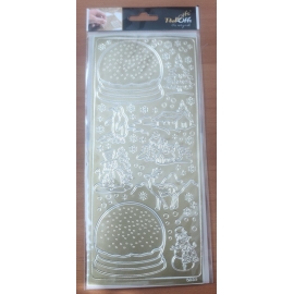PEEL OFFS - SNOWGLOBE - GOLD