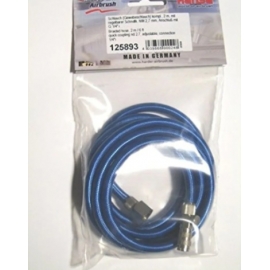 BRAIDED AIRBRUSH HOSE 2MTR QUICK COUPLING/ADJUSTABLE 1/4``
