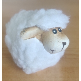 DECORATION SHEEP CLAY/TEXTILE