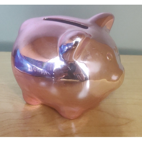 PIGGY BANK CERAMIC 7 X 7 X 8CM