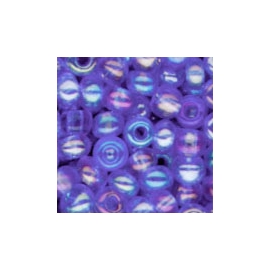 MEYCO MEDIUM BLUE IREDESCENT GLASS BEADS - 2.5MM - 20G 