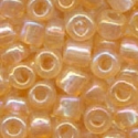 MEYCO AMBER IRIDESCENT GLASS BEADS - 2.5MM - 20G 