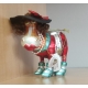 GLASS FASHION HORSE ORNAMENT RED 12CM