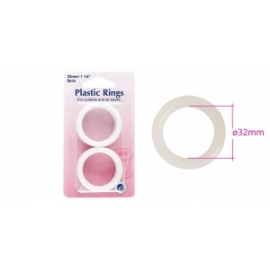 PLASTIC RINGS 32MM - WHITE
