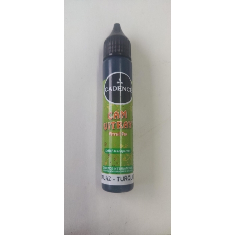 GLASS & CERAMIC VITRAIL PEN 25ML - TURQUOISE