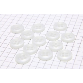 BASIC 4-HOLES BUTTONS SHIRT/13PCS/ WHITE