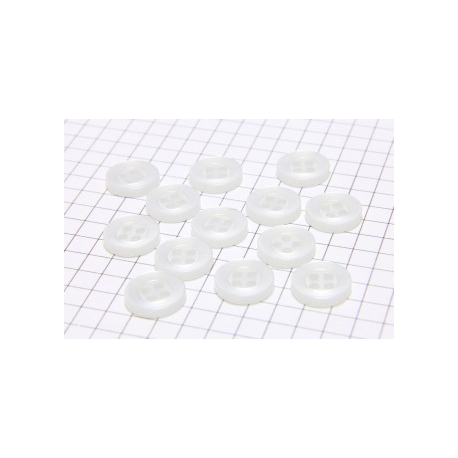 BASIC 4-HOLES BUTTONS SHIRT/13PCS/ WHITE