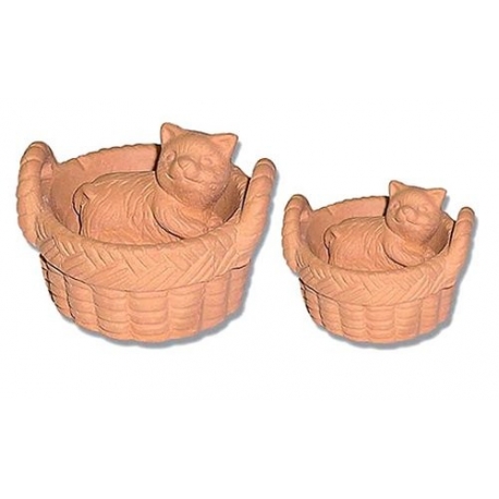 BASKET W/CAT 2 PCS