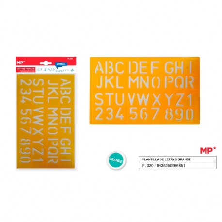 LETTER & NUMBER STENCIL 30CM