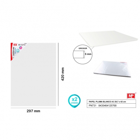 FOAM BOARD A3 WHITE 5MM