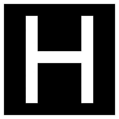 MEYCO WHITE MDF LETTER "H" 10CM HIGH X 1.8CM