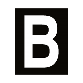 MEYCO WHITE MDF LETTER "B" 10CM HIGH X 1.8CM